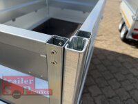 EDUARD 2615 -GE- Hochlader, Bordwände 30cm -1500kg- Lfh: 63cm -195/50R13 mit HR Stahl-Blechaufsatz – 4-seitig pendelnd, galvanisch verzinkt
