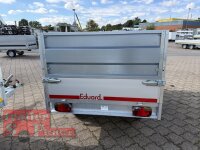 EDUARD 2615 -GD- Heckkipper, Bordwände 30cm -2000kg- H-Pumpe - Lfh: 72cm -155R13 mit HR Stahl-Blechaufsatz – 4-seitig pendelnd, galvanisch verzinkt