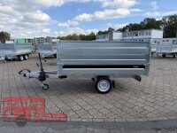 Brenderup BT4260SB 1500 KG Heckkipper - Handpumpe - Lfh: 66cm -195/50R13 mit HR Stahl-Blechaufsatz – 4-seitig pendelnd, galvanisch verzinkt