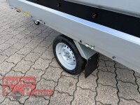Brenderup BT4260SB 1500 KG Heckkipper - Handpumpe - Lfh: 66cm -195/50R13 mit HR Stahl-Blechaufsatz – 4-seitig pendelnd, galvanisch verzinkt