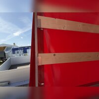 Aussteller /  Böckmann TL-AL 2513/75 ALU Tieflader Anhänger - ungebremst mit Hochplane SP-Line - Heckrollo