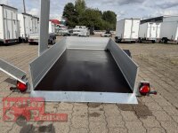 HUMBAUR HKT 183117 S I 310 x 176 I 1800 KG I Absenkanhänger mit Hydraulik mit Bordwandaufsatz Seiten- und Stirnwand 350 mm hoch Heckwand 500 mm