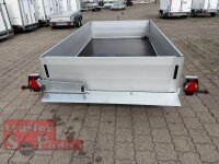HUMBAUR HKT 183117 S I 310 x 176 I 1800 KG I Absenkanhänger mit Hydraulik mit Bordwandaufsatz Seiten- und Stirnwand 350 mm hoch Heckwand 500 mm
