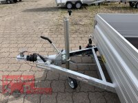 HUMBAUR HKT 183117 S I 310 x 176 I 1800 KG I Absenkanhänger mit Hydraulik mit Bordwandaufsatz Seiten- und Stirnwand 350 mm hoch Heckwand 500 mm