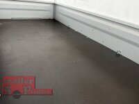 B-Ware / TPV KD-EU2 Anhänger mit ORIGINAL Stahl Gestell und Werbeplane 115 cm (SB) - Stützrad - ungebremst - 13 pol. - Zurrösen - 100 KM/H