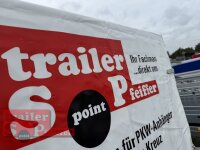 B-Ware / TPV KD-EU2 Anhänger mit ORIGINAL Stahl Gestell und Werbeplane 115 cm (SB) - Stützrad - ungebremst - 13 pol. - Zurrösen - 100 KM/H
