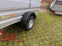 Aussteller / Böckmann TL-AL 2111/75 ALU Tieflader Anhänger - ungebremst mit Stahl - Kastenaufsatz 35 cm