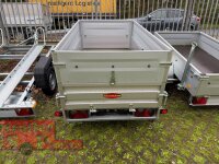 Aussteller / Böckmann TL-AL 2111/75 ALU Tieflader Anhänger - ungebremst mit Stahl - Kastenaufsatz 35 cm