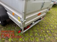 Aussteller / Böckmann TL-AL 2111/75 ALU Tieflader Anhänger - ungebremst mit Stahl - Kastenaufsatz 35 cm
