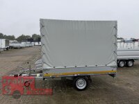 Aussteller /  EDUARD 2514 -GE- Hochlader, Bordwände 30cm -1350kg- Lfh: 63cm -195/50R13 mit Stützrad- Hochplane SP-Line - Automatikstützrad