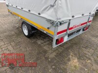 Aussteller /  EDUARD 2514 -GE- Hochlader, Bordwände 30cm -1350kg- Lfh: 63cm -195/50R13 mit Stützrad- Hochplane SP-Line - Automatikstützrad