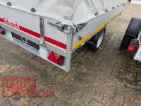 Aussteller /  EDUARD 2514 -GE- Hochlader, Bordwände 30cm -1350kg- Lfh: 63cm -195/50R13 mit Stützrad- Hochplane SP-Line - Automatikstützrad
