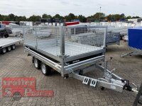 ABVERKAUF / Brenderup BT 5325 ST B 3500 KG - STAHL - HECKKIPPER 325 x 180 - Elektro Pumpe - Rampen - Stützen - Laubgitter 80 cm