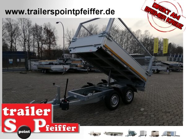 EDUARD 2615 -GD- Heckkipper, Bordwände 30cm -2000kg- H-Pumpe - Lfh: 72cm -155R13 mit EDUARD 2615 - Laubgitter pendelbar - 70cm hoch