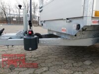 Eduard 2000 KG Rückwärtskipper - Gebremste Doppelachser - 2.6x1.5m - Ladehöhe:72 cm - 155R13 - Bordwände 30cm und 70 cm Gitter - Aufsatz