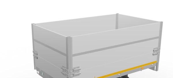 ALU Bordwandaufsatz 3120 - ca. 70 cm - oben pendelnd - montiert