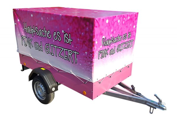 Hochplanen-Set EU2 800mm pink Volldruck mit Motiv - lose beigelegt