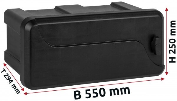 mit - auf Deichsel/abschliessbar - montiert