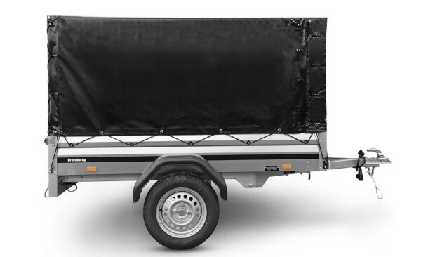 mit Brenderup Aufbau ca. 150 cm Innehöhe ( schwarz ) - montiert